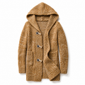 Fenwick Men's Hooded Wool-Blend Toggle Cardigan