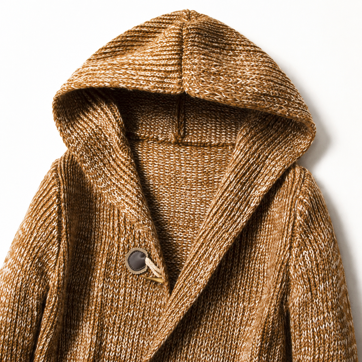 Fenwick Men's Hooded Wool-Blend Toggle Cardigan