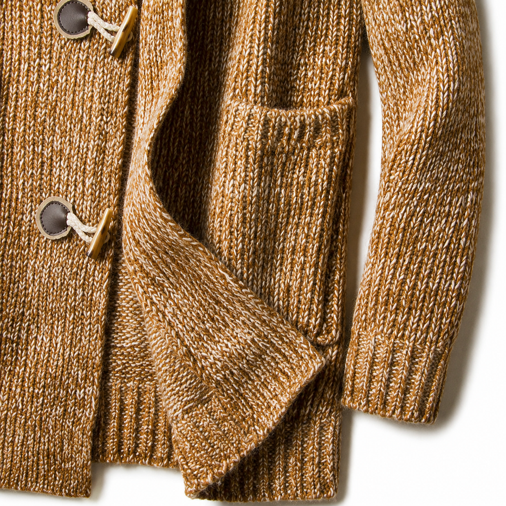 Fenwick Men's Hooded Wool-Blend Toggle Cardigan