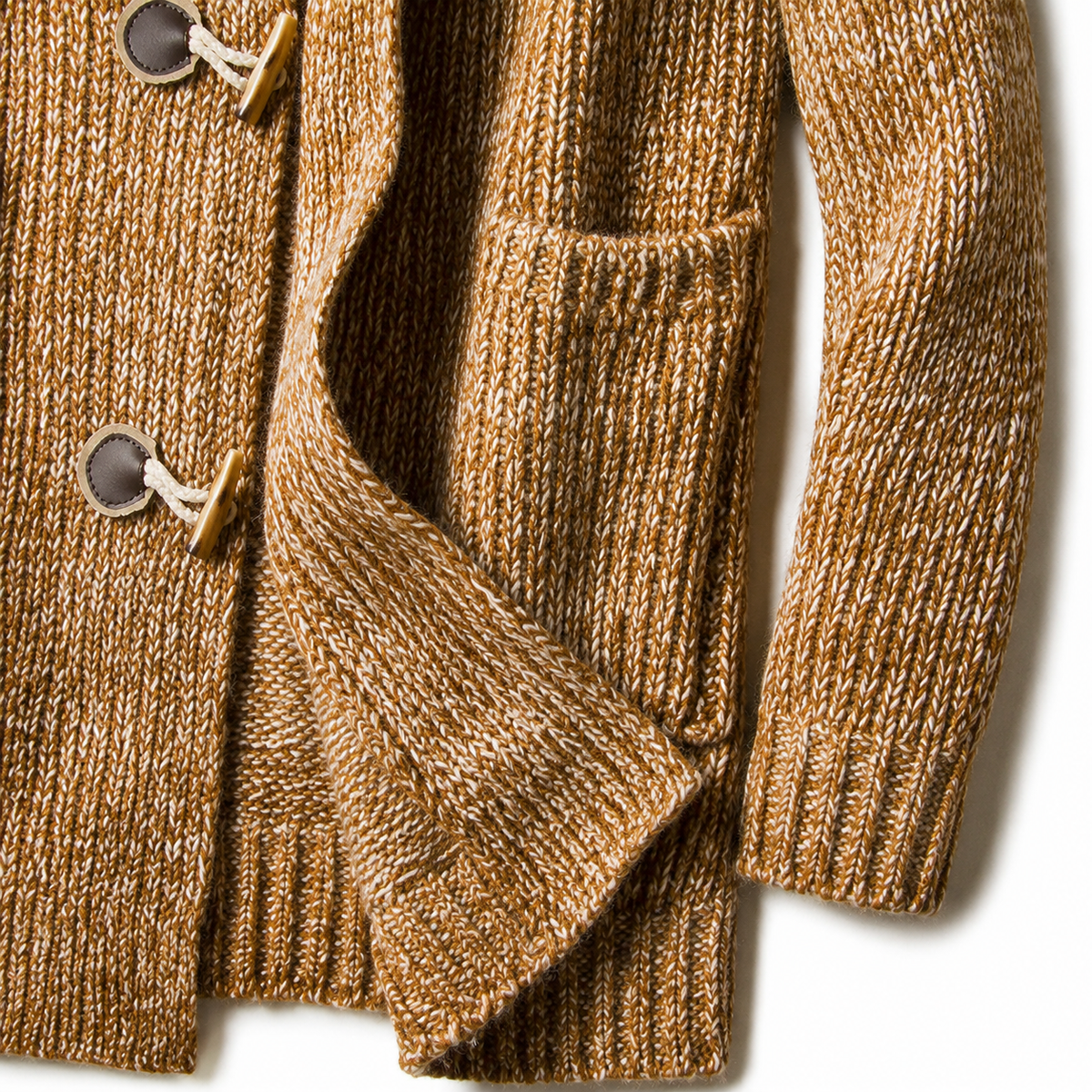 Fenwick Men's Hooded Wool-Blend Toggle Cardigan
